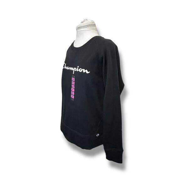 Champion Women’s Long Sleeve Crewneck Sweatshirt, Black, size XXL - Picture 3 of 13